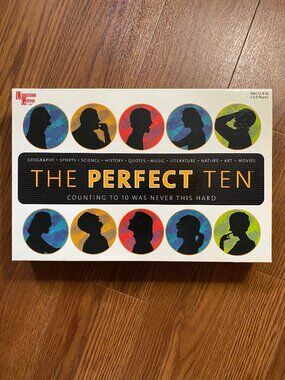 NIB The Perfect Ten Trivia Board Game Sealed Contents Open Box Vintage